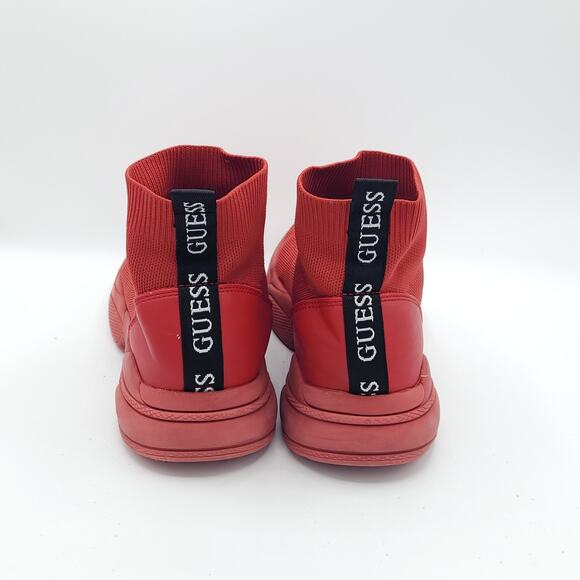Guess Women’s Pause Knit Wedge Red Textile  fabric size 7.5M - Picture 6 of 9